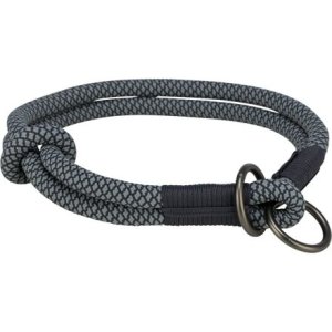 Trixie Soft Rope okrúhly polosťahovací obojok, čierna / sivá 25 cm / 6 mm
