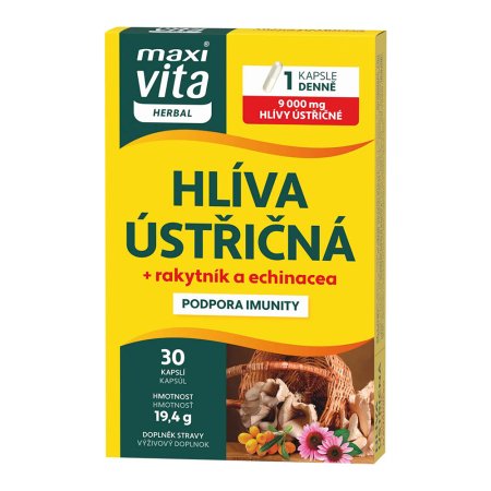 Vitar Maxi Vita Herbal Hliva ustricová + rakytník 30 tabliet