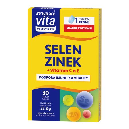 Vitar Maxi Vita Selén + zinok + vitamíny C a E 30 tabliet