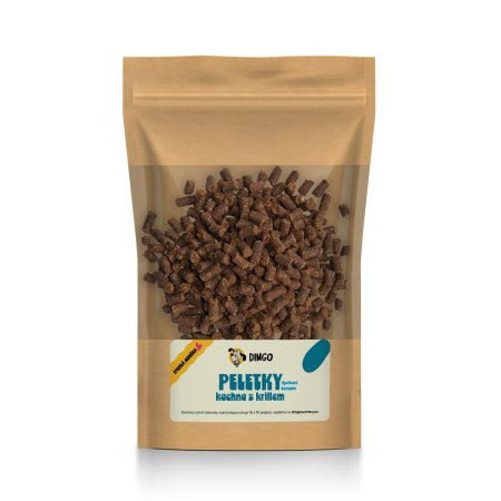 DINGO peletky kačica s krillom, 150g