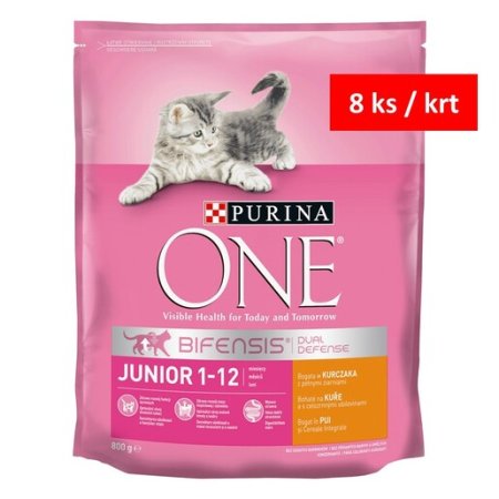 Purina One Bifensis Junior s kuraťom a celozrnnými obilninami 800 g