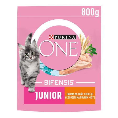 Purina One Bifensis Junior s kuraťom a celozrnnými obilninami 800 g