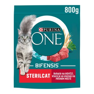 Purina One Bifensis Sterilcat s hovädzím a pšenicou 800 g