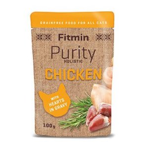 FITMIN CAT Purity Kuracie vrecko so srdiečkami 100 g