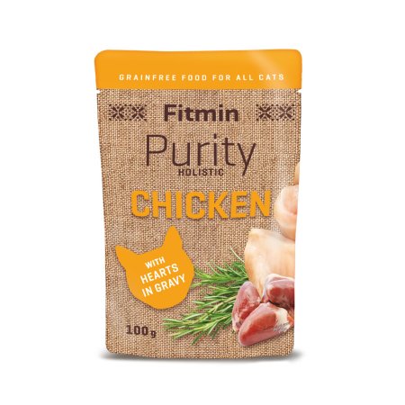 FITMIN CAT Purity Kuracie vrecko so srdiečkami 100 g