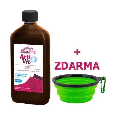 VITAR Veterinae Artivit Sirup 500 ml + cestovná miska ZADARMO