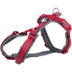 Trixie PREMIUM trekingový postroj, červená/grafit 32-38cm/13mm