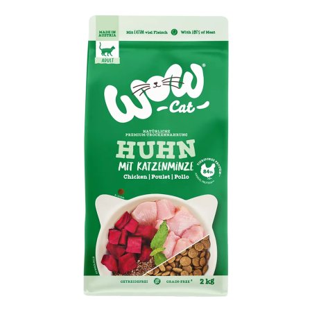 WOW Cat granule Kurča s kačicou a repou Adult 325g