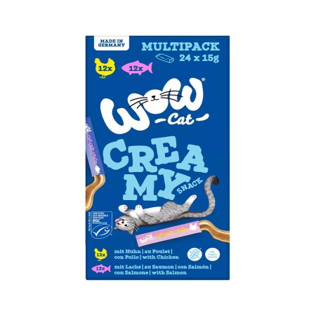 WOW Cat lízacie pyré Creamy Multipack 24x15g