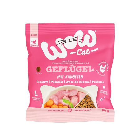 WOW Cat granule Hydinové Kitten / Junior 50g - VZOREK