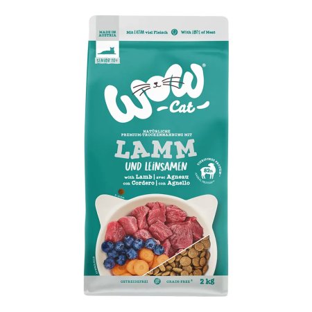 WOW Cat granule Jahňacie s čučoriedkami Senior 2kg