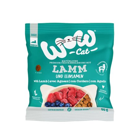 WOW Cat granule Jahňacie s čučoriedkami Senior 50g - VZOREK