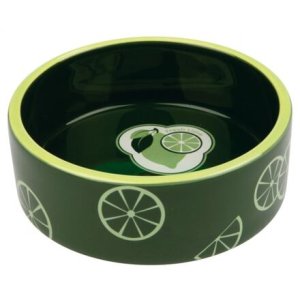 Trixie Keramická miska Viviana s letokruhmi a srdiečkom 0,8 l/16 cm sage