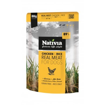 Nativia Real Meat kuracie & rice 8 kg (EXPIRÁCIA 09/2024)