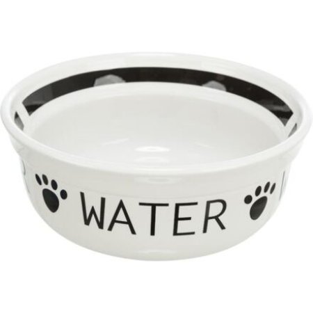 Trixie Keramická miska WATER, biela/čierna 0,25 l/ 13 cm