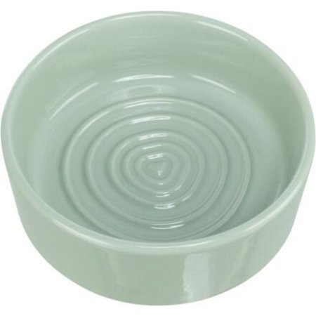 Trixie Keramická miska Viviana s letokruhmi a srdiečkom, šalvia 0,3 l/ priemer 12 cm