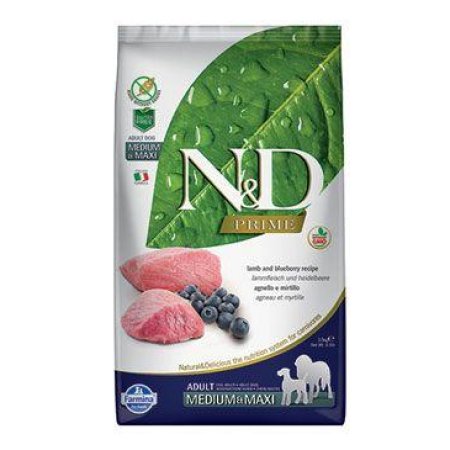 N&D PRIME DOG Adult M/L Lamb & Blueberry 2,5kg (EXPIRÁCIA 09/2024)