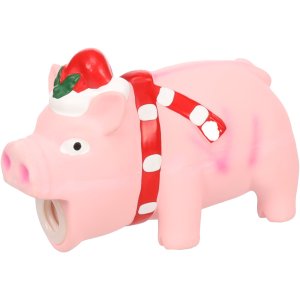 Flamingo ISHAAN Vianočná hračka pre psov ružové prasiatko 14cm