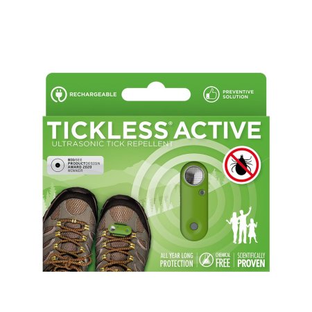 TICKLESS® ACTIVE Dobíjací ultrazvukový odpudzovač kliešťov a bĺch pre ľudí Green