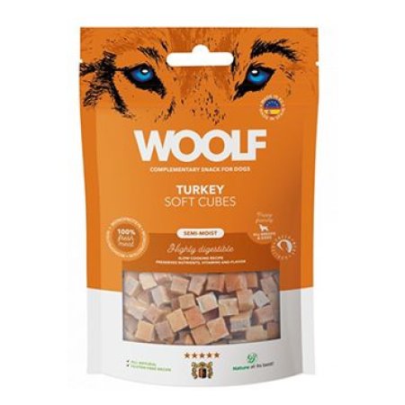 WOOLF pochúťka Soft Cubes Turkey 100g