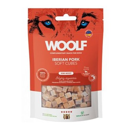 WOOLF pochúťka Soft Cubes Iberian Pork 100g