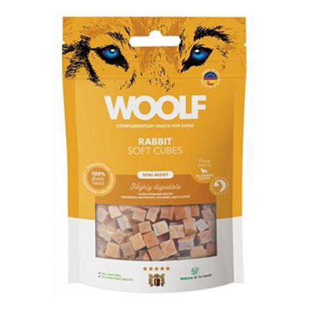 WOOLF pochúťka Soft Cubes Rabbit 100g