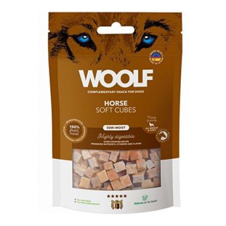 WOOLF pochúťka Soft Cubes Horse 100g