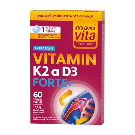 Vitar Maxi Vita Vitamín K2 + D3 forte + 60 tabliet