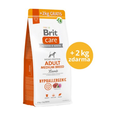 Brit Care Dog Hypoallergenic Adult Medium Breed 12 + 2 kg