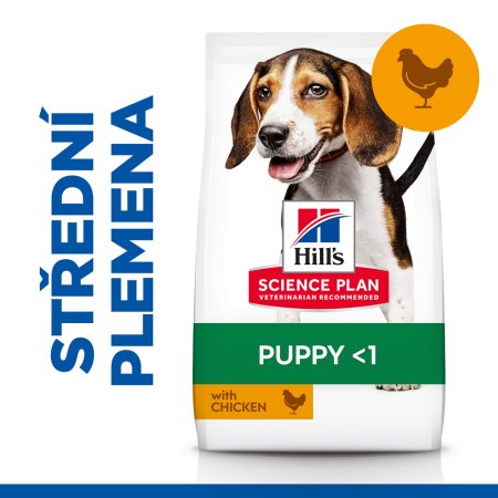 Hill’s Science Plan Canine Puppy Medium Chicken 2,5 kg (EXPIRÁCIA 08/2024)