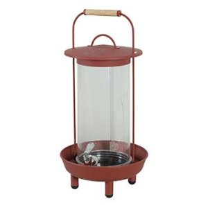 Napájačka pre hydinu plnenie zhora, kov červená 4l Zolux