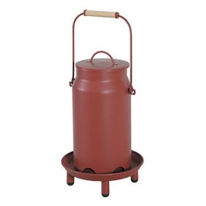 Krmítko pre hydinu plnenie zhora, kov červená 3,5l Zolux