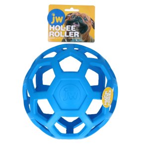 JW Hol-EE dierovaná lopta 18cm Jumbo -modrá