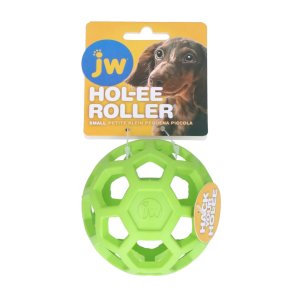 JW Hol-EE dierovaná lopta 8cm Small - zelená