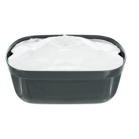 Pítko fontána Polygon, melamín/silikón, 2.5 l/ 28 × 11 × 22 cm, šedá/biela