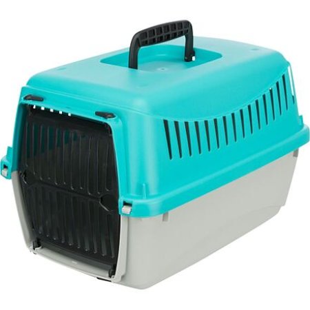 Transportný box CAPRI XXS: 26 x 25 x 39 cm, max. do 4 kg - tyrkys / svetlosivá