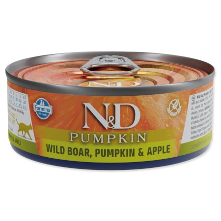 Konzerva N&D Cat Wild Boar, Pumpkin & Apple 70g