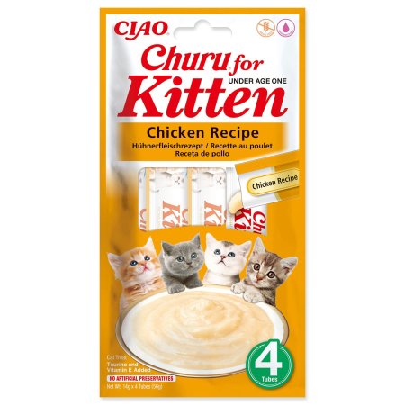 Pochúťka Churu Kitten kura 4x14g