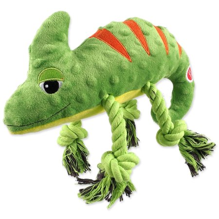 Hračka Dog Fantasy Jungle chameleón pískacia zelená 28cm 