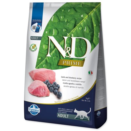 Krmivo N&D Cat Prime Lamb & Blueberry 5kg