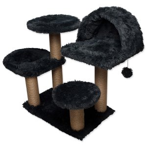 Škrabadlo/Odpočívadlo Magic Cat Milano čierne 75x65x108cm