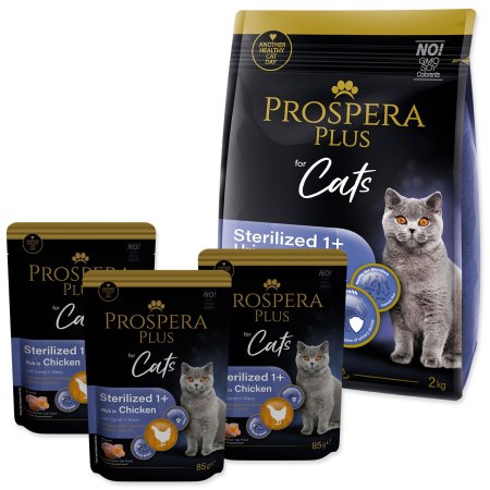 Krmivo Prospera Plus Sterilized 1+ Chicken Urinary 2kg+3 kapsičky ZADARMO