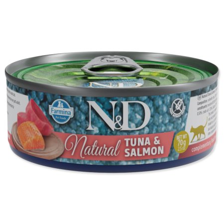 Konzerva N&D Cat Natural Tuna & Salmon 70g