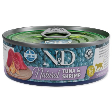 Konzerva N&D Cat Natural Tuna & Shrimp 70g