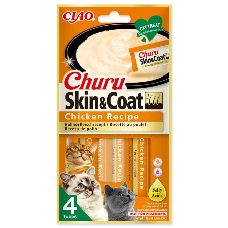 Pochúťka Churu Skin & Coat kura 4x14g