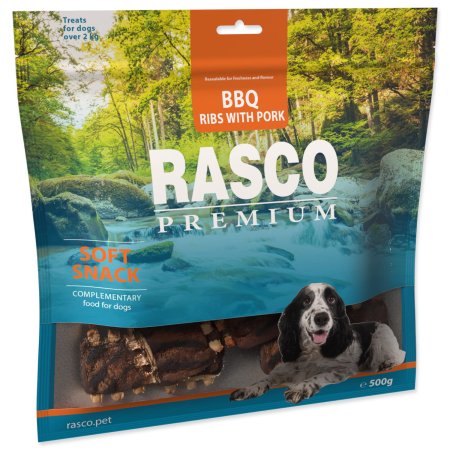 Pochúťka Rasco Premium BBQ Bravčové rebierka 500g