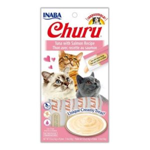Pochúťka Churu tuniak s lososom 4x14g