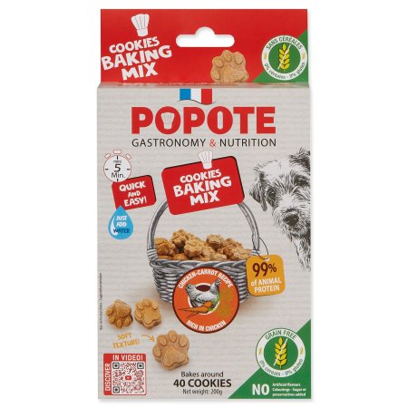 Zmes na pečenie Popote kuracie Grain Free pre psov 200g