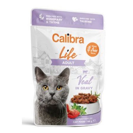 Calibra Cat Life vrecko Adult Veal in gravy 85g (EXPIRÁCIA 10/2024)