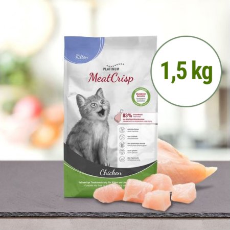 MeatCrisp Kitten Chicken - Kurča pre mačiatka 1,5 kg (POŠKODENÝ OBAL)